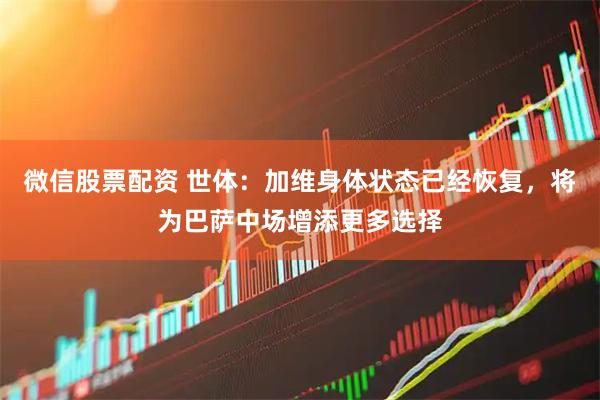 微信股票配资 世体：加维身体状态已经恢复，将为巴萨中场增添更多选择